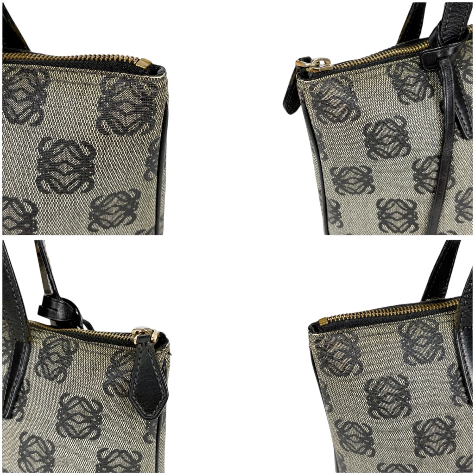 ロエベ LOEWE ミニトートバッグ リピートアナグラムロゴ ネイビー 紺色 