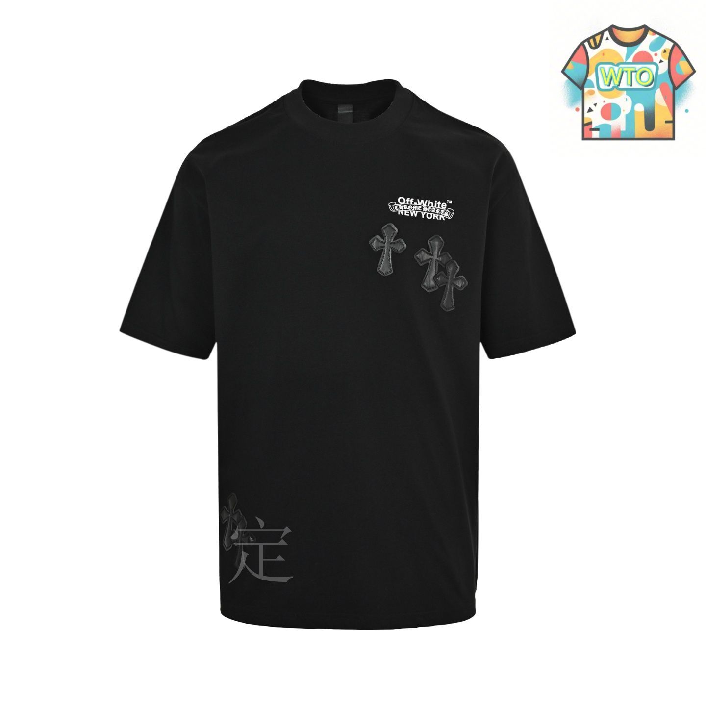 yt様ご確認用 今日特価】コラボプリント十字架皮標 T シャツ / Collab Cross Tee-1