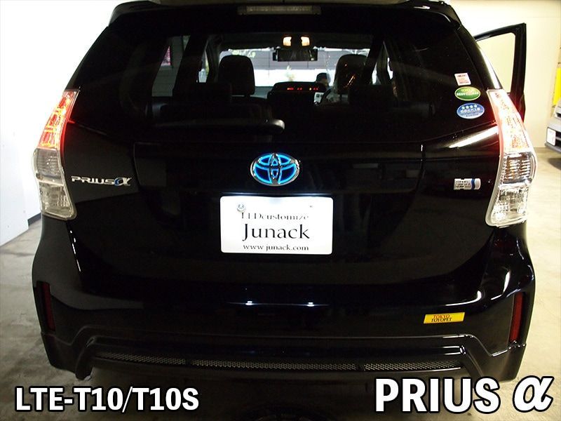 M s トヨタ 40系 プリウスα ZVW40W ZVW41W 2011.05-2021.03 Junack リア LEDトランスエンブレム スリムライン ブルー 青 ジュナック 社外 パーツ 部品 外装 カスタム LTE-T10 要在庫 LAWEED_CL