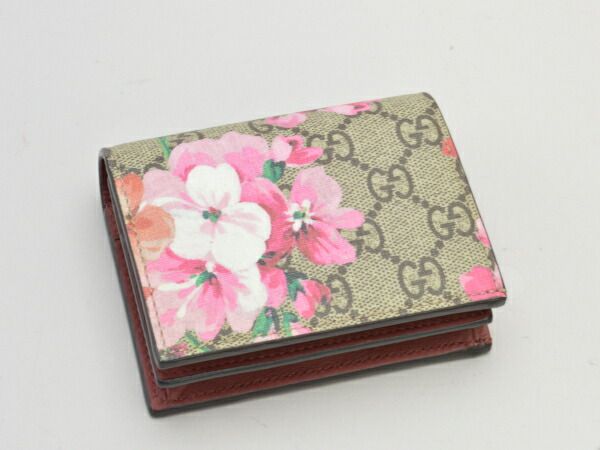 美品　GUCCI ブルームス　財布 グッチ GUCCI GGブルームス 453176 PVC×レザー 財布 ベージュ