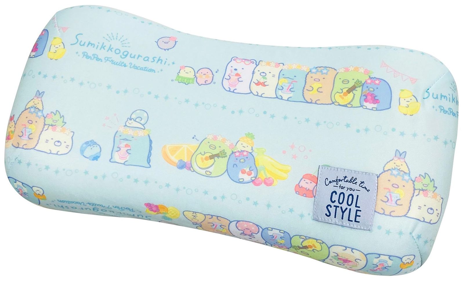 MORIPiLO モリシタ 低反発枕 子供 大人兼用 夏用 冷感 すみっコぐらし ブルー 20x40cm もちもち ぬいぐるみクッション キャラクターグッズ すみっこ暮らし 4621120 [すみっコぐらし 冷感]