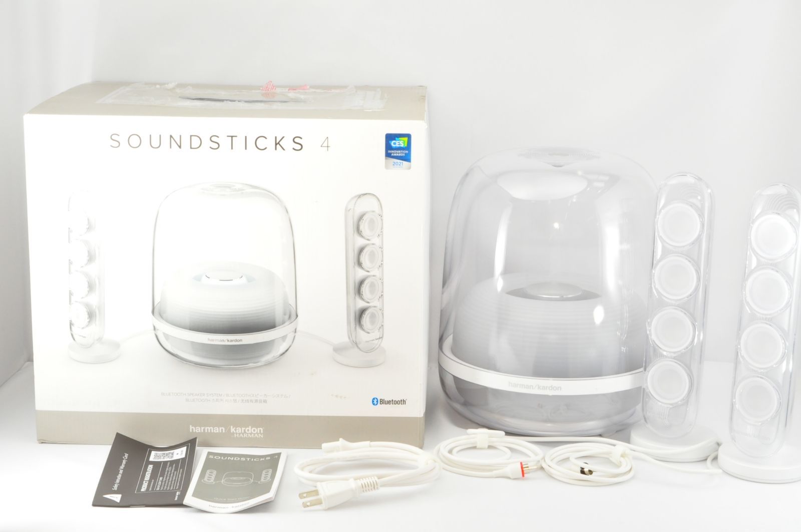 Harman Kardon ハーマンカードン SoundSticks 4 Wireless Bluetoothスピーカー/サブウファー搭載  HKSOUNDSTICK4WHTJN ＃J110 - メルカリ