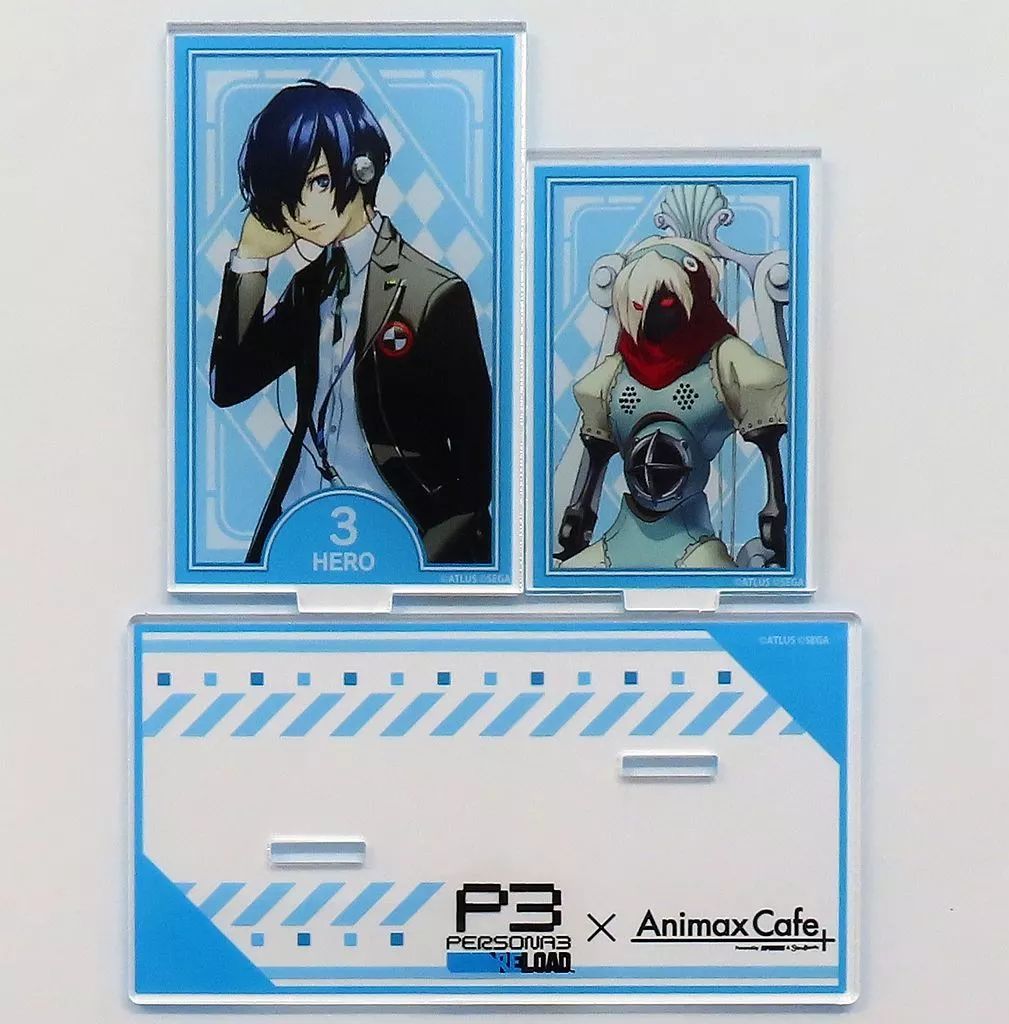 ペルソナ3 Animax Cafe+ アクリルコースター ツインアクスタ 主人公 ペルソナ3 リロード Animax Cafe+ アニマックスカフェ アクリル