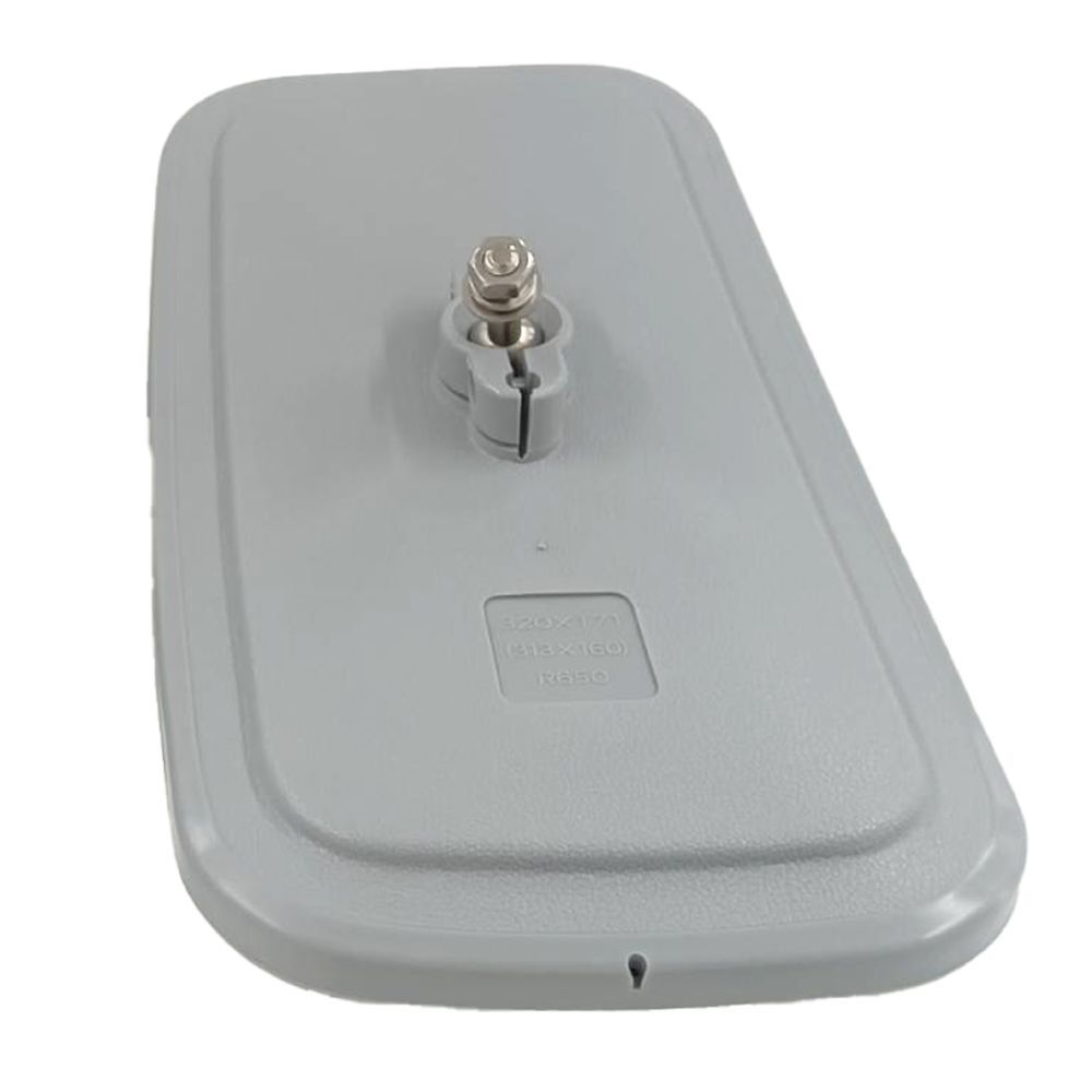 ガレージミラー 家庭用 ブロック 挟み込み 取付金具付 小型 角型 320×175mm グレー ガラス製ミラー ブロック塀 門扉 壁 駐車場 クランプ式 屋外 安全 安心 取付幅50mm～185ｍm 車庫 カーブミラー 防犯対策 簡単設置 yh1447 LAWEED_CL