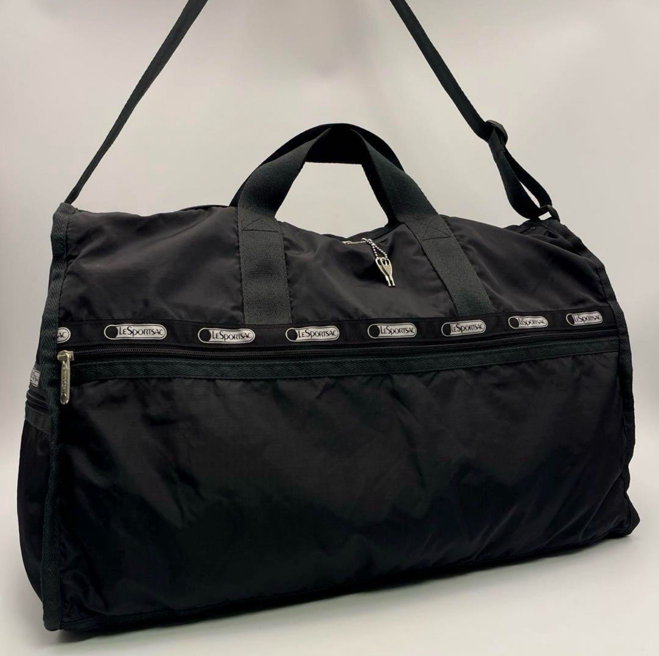 LeSportsac ボストンバッグ黒 レスポートサック 鍵付き