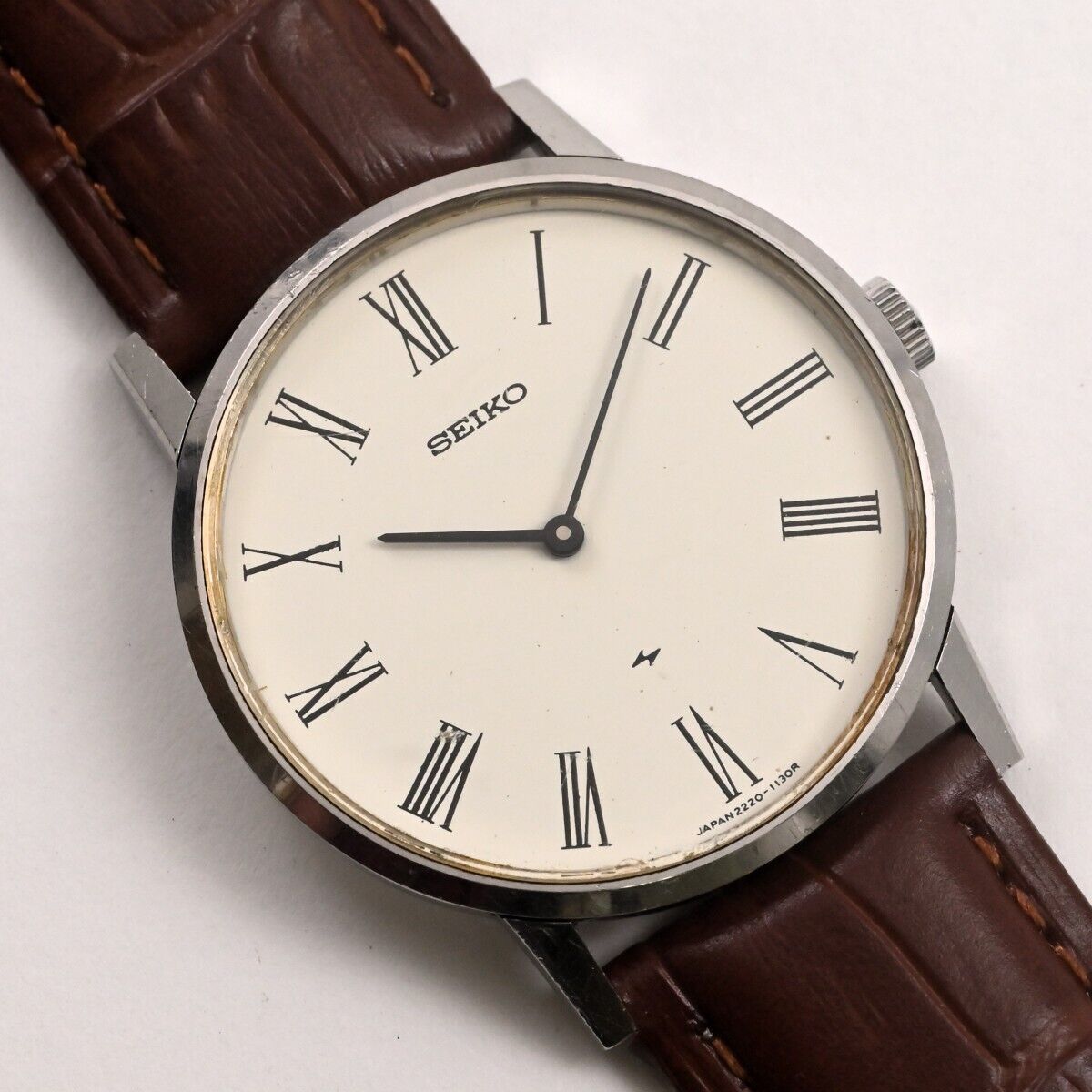 セイコー シャリオ Chariot 2220-0430 ヴィンテージ Seiko Chariot 2220-0430 Hi-Beat SGP Cream Roman Dial