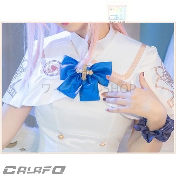 歓迎 ブルーアーカイブ -Blue Archive- 聖園ミカ コスプレ衣装 イベント ゲーム ウィッグ 靴 追加可