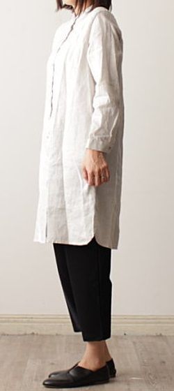 フォグリネンワーク　クレータ　ロングシャツ fog linen work(フォグリネンワーク)クレータ ロングシャツ - メルカリ
