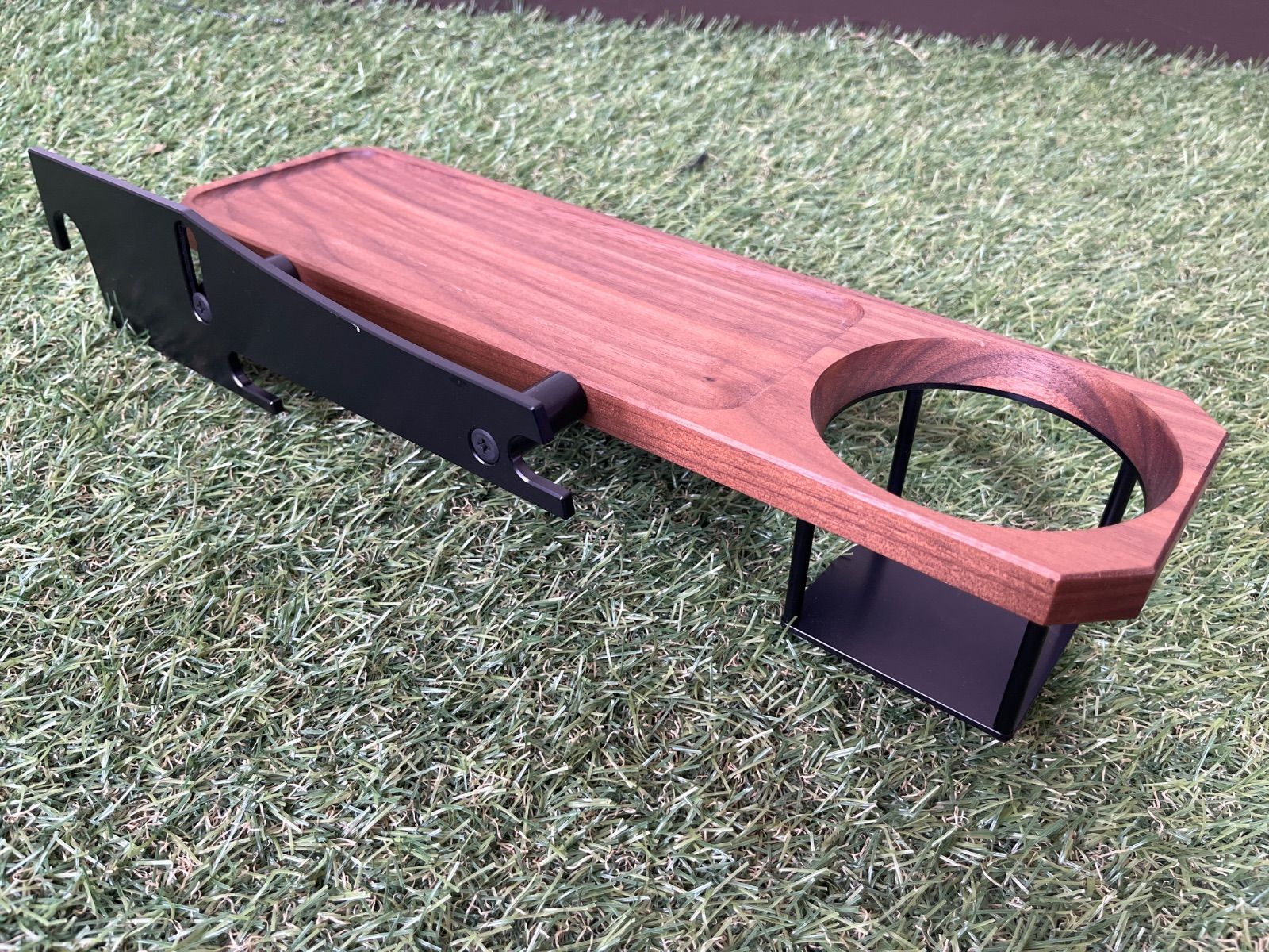 ワンズテーブル ウォールナット 黒アルマイト ヒエティ加工 ワンズ