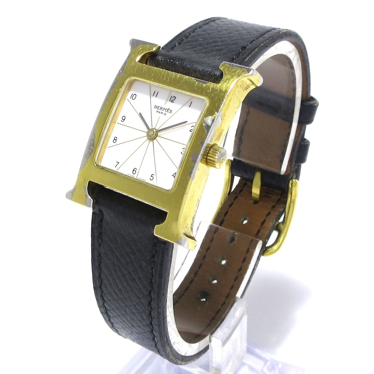 HERMES(エルメス) 腕時計 Hウォッチ HH1.201 レディース 革ベルト/□E  