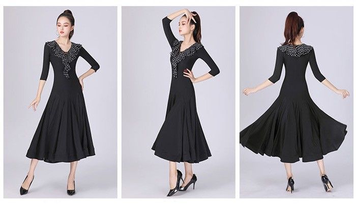 新品未使用 社交ダンス ドレス 衣装 スタンダード M ピュアホワイト