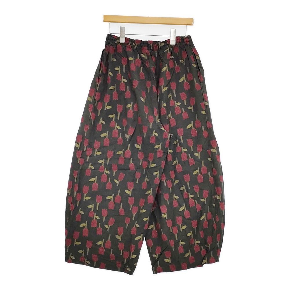 【ホットアイテム】 Needles H.D.Pant R W Tulip Jacquard サイズ1 ヒザデルパンツ 定価40700円 25SS チャコールグレー レッド レディース ニードルス 5-0902M♪