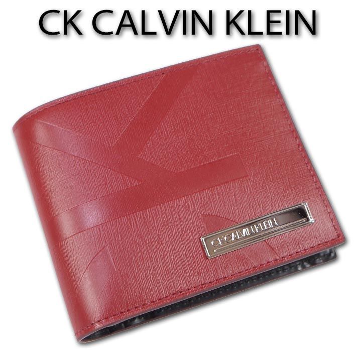 CKカルバンクライン CK CALVIN KLEIN 牛革 二つ折り財布 ソーダ メンズ