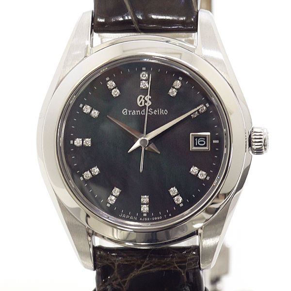 SEIKO セイコー メンズ腕時計 グランドセイコー STGF297 ブラックシェル文字盤 ダイヤ クォーツ 仕上げ済