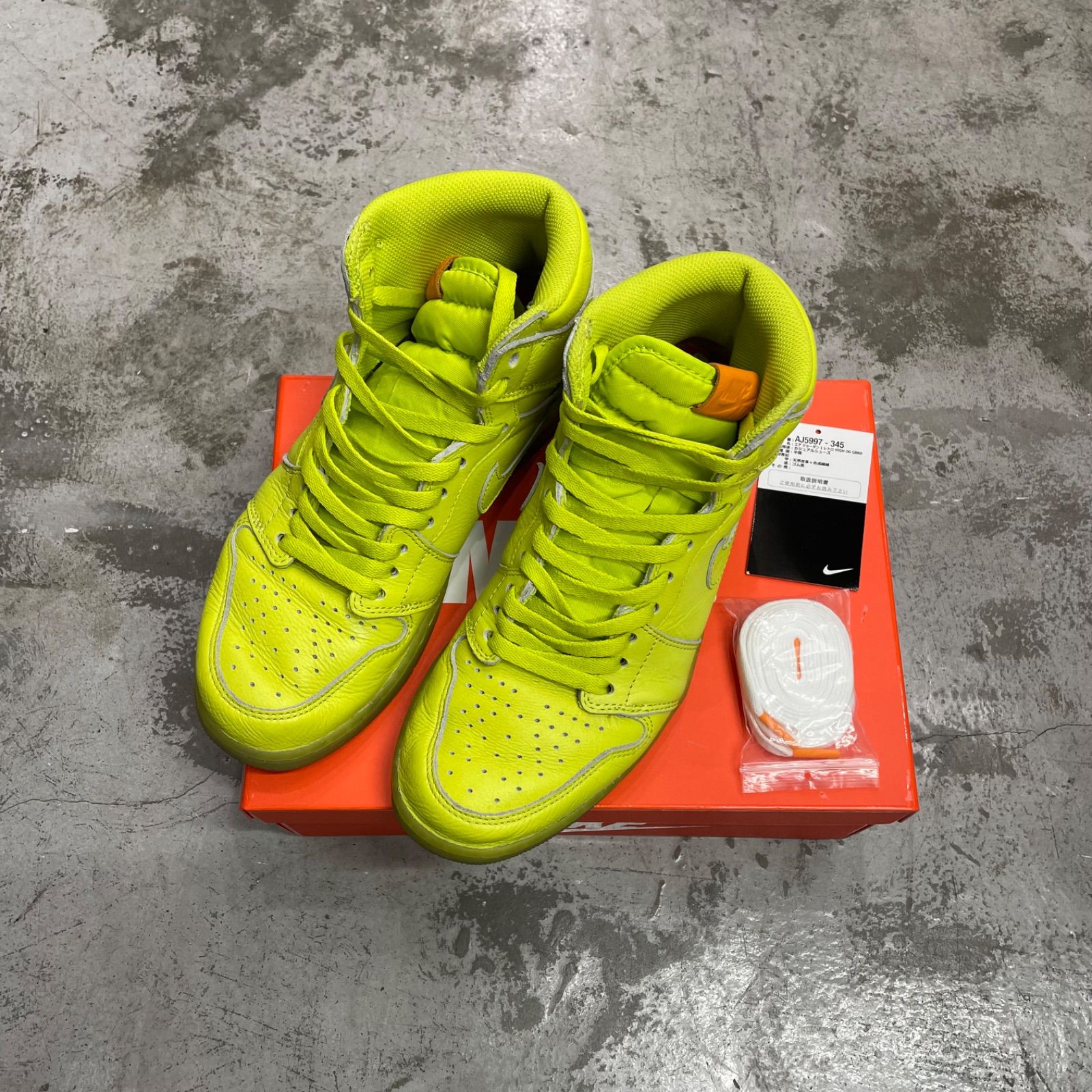 NIKE / ハイカットスニーカー/27.5cm/YLW/レザー/AJ5997-345 Nike Air Jordan 1 Retro High Gatorade 