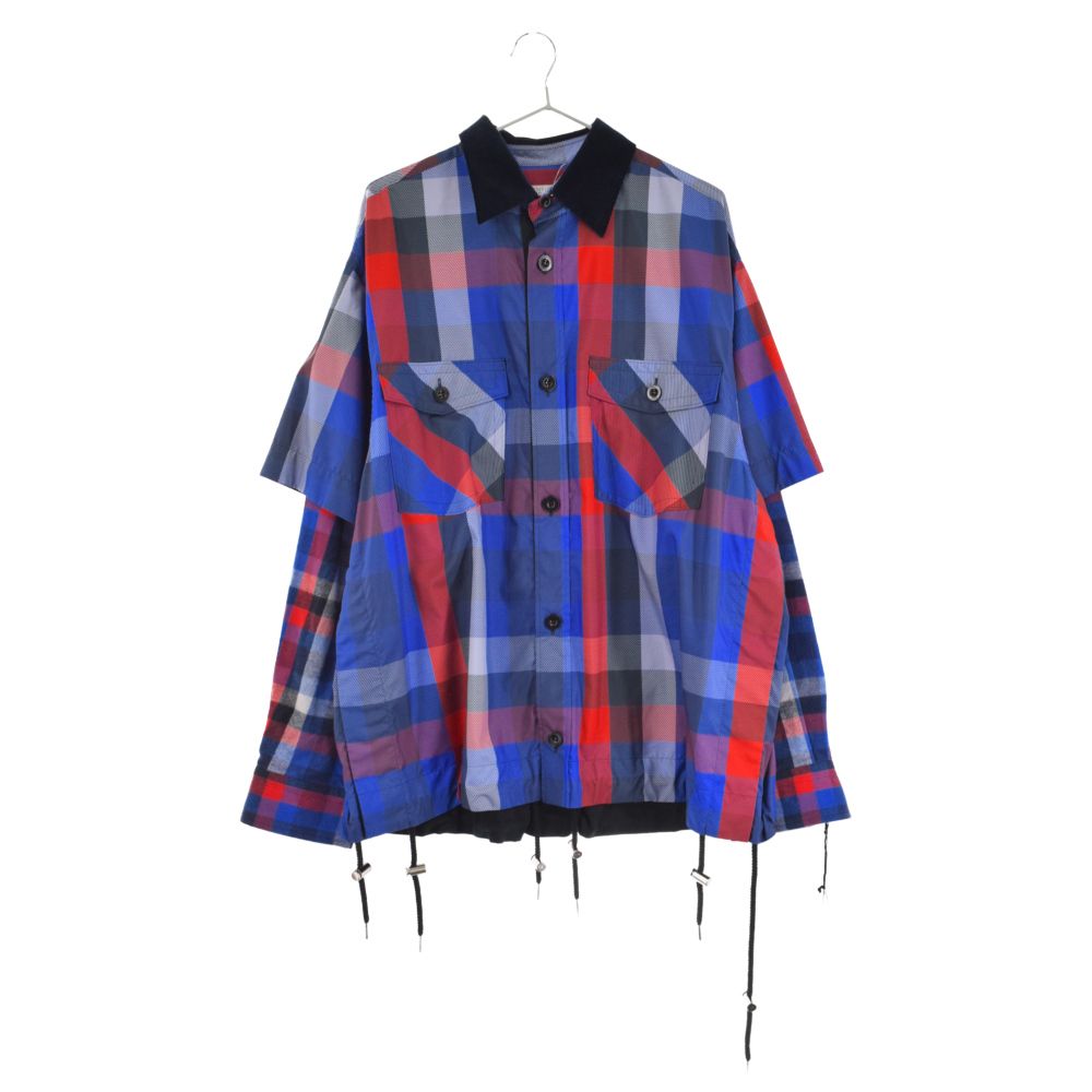 sacai レイヤードチェックシャツ Plaid Layered Shirt