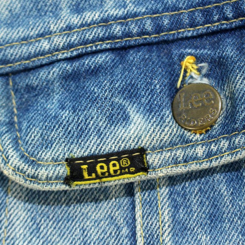 80s USA製 vintage Lee 220 ブリーチ デニムジャケット メンズ Mサイズ