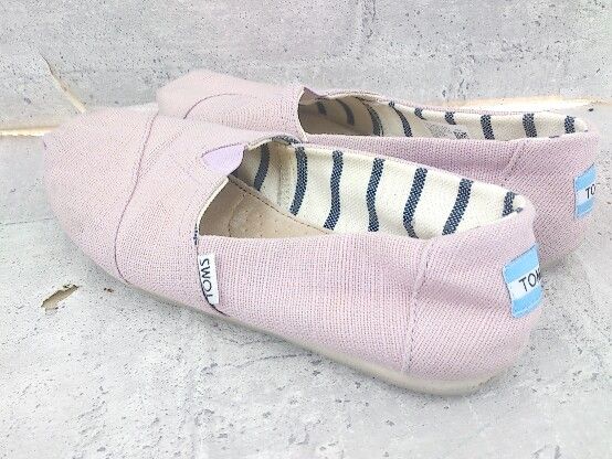 ◇ TOMS トムス スリッポン シューズ 24.5cm ピンク *  【1002799782814】