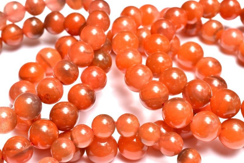 高発色 南紅瑪瑙(ナンホーン) 10mm ブレスレット 1個売り