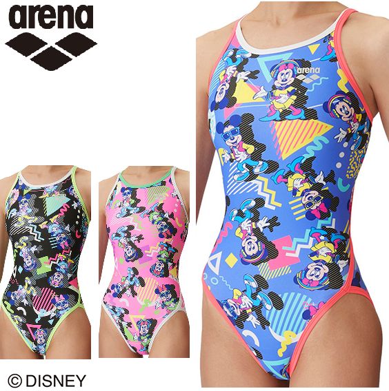 arena アリーナ AS4FWM52W DISNEY ミッキー ミニー タフスーツ 練習用水着 レディース 水泳 競泳 ディズニー  トレーニングワンピース - メルカリ