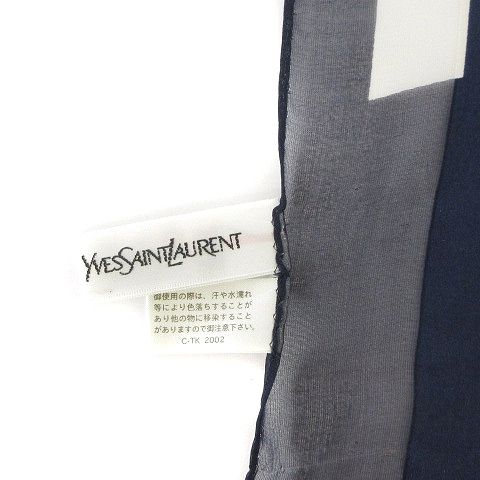 イヴサンローラン YVES SAINT LAURENT スカーフ シルク 100% 大判 薄手