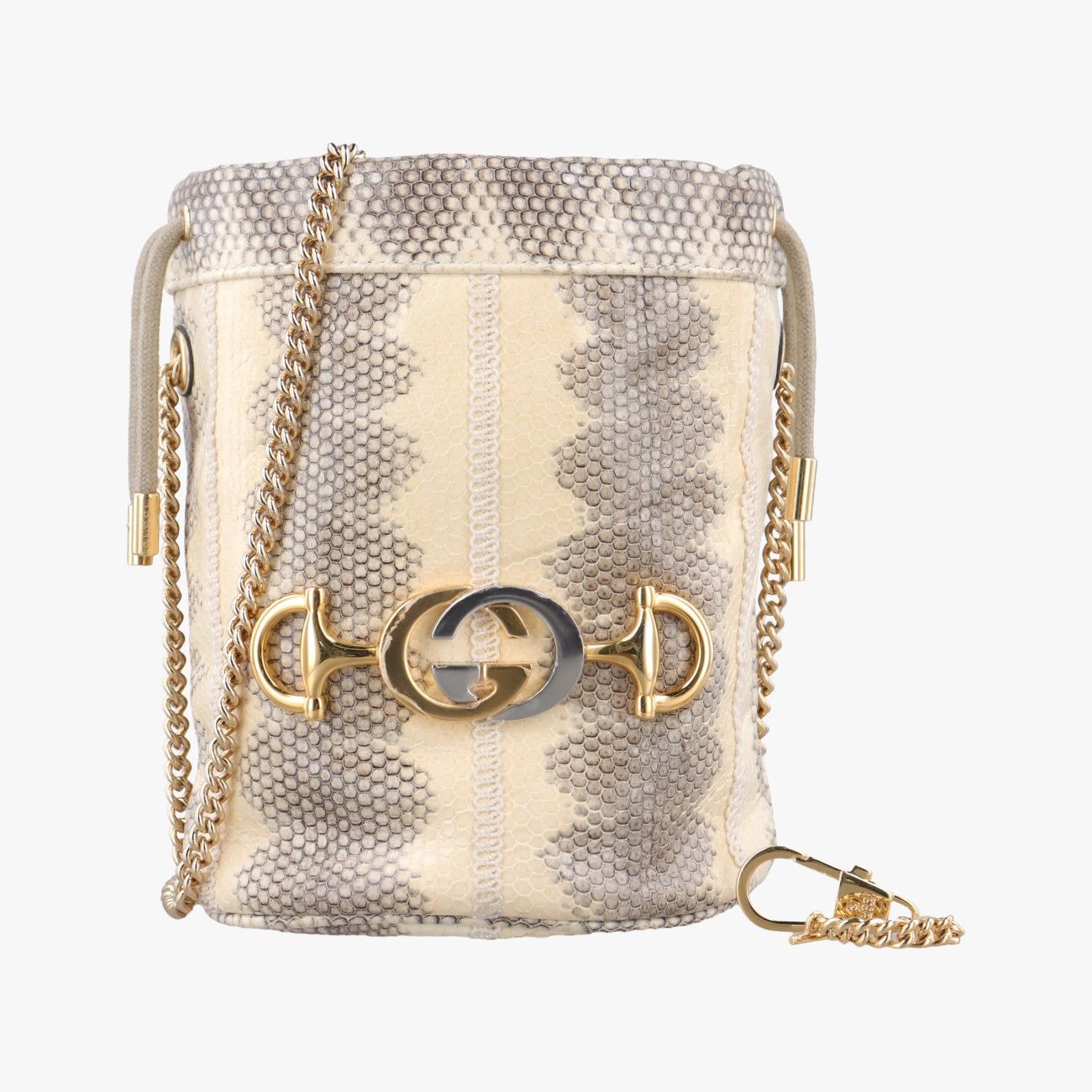 グッチGucciズゥミ ミニバケットマルチカラーヘビ革576432