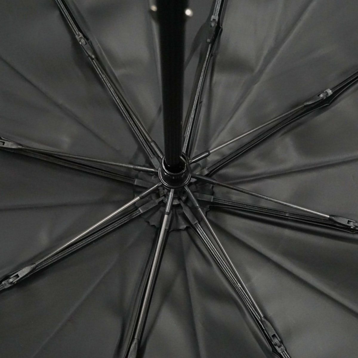 サンバリア100 完全遮光折日傘 2段折 コンビ 白黒ストライプ 寒竹手元 UVカット 遮熱 折りたたみ 50cm FS9410