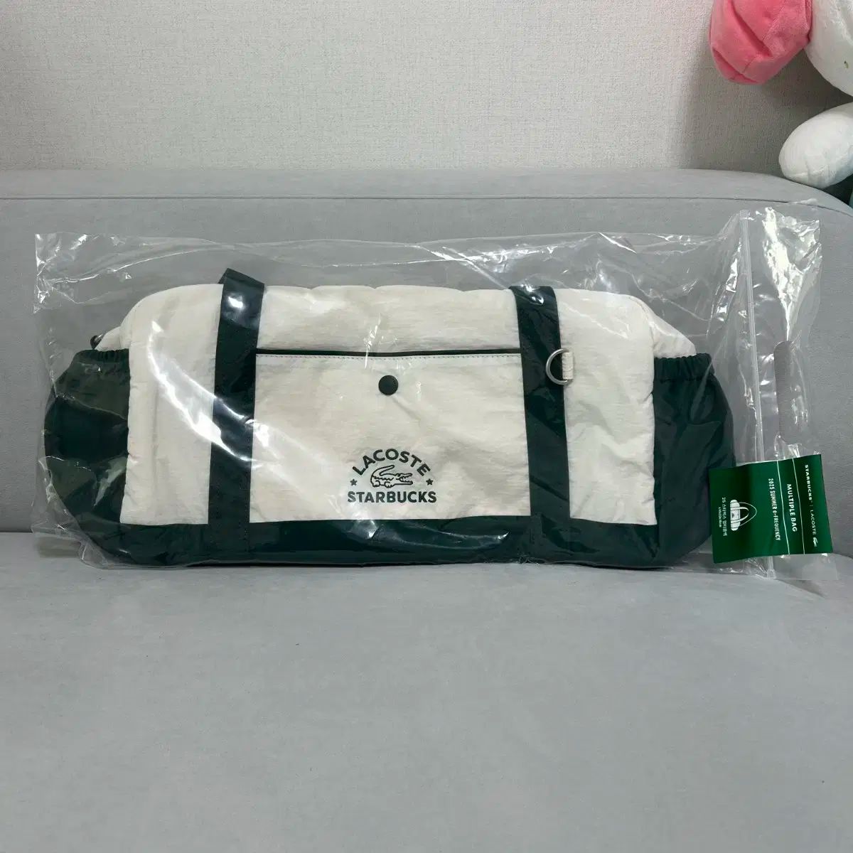 スターバックス 周波数 LACOSTE ラコステ コラボ バッグ グリーン 販売