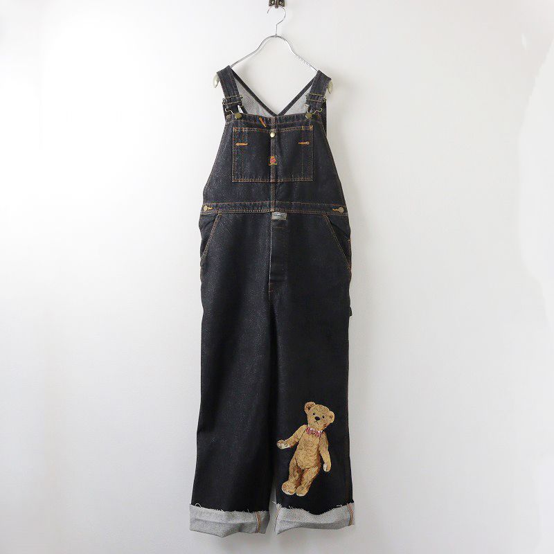 メンズ　カネコ　イサオ　オーバーオール　パンツ　クマ 希少 メンズ カネコイサオ MEN'S KANEKO ISAO くま刺繍デニム