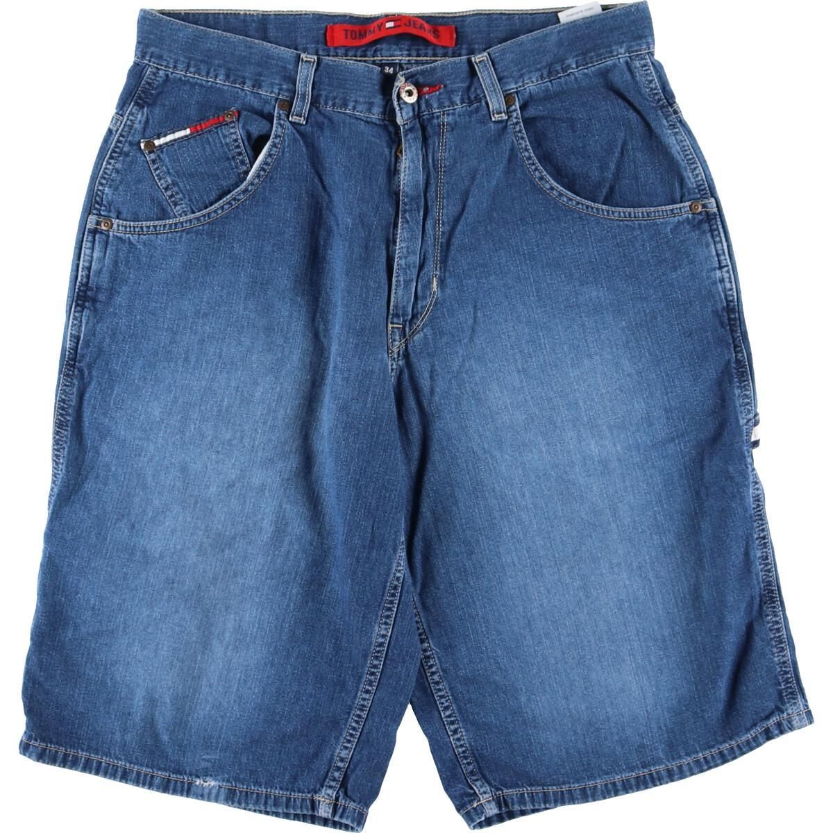 古着 90年代 トミーヒルフィガー TOMMY HILFIGER JEANS デニムペインターショーツ ショートパンツ メンズw35 ヴィンテージ/eaa327895