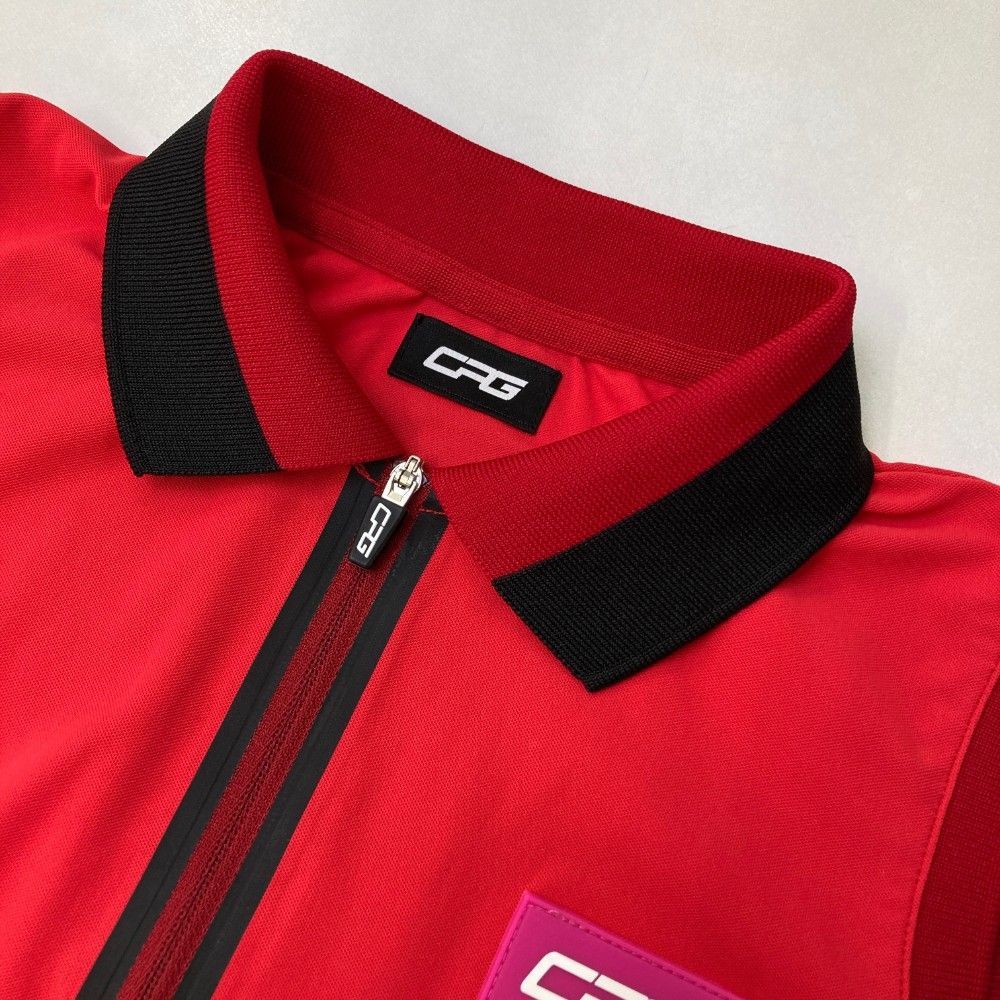 サイズ：M CPG GOLF シーピージーゴルフ ハーフジップ ノースリーブ