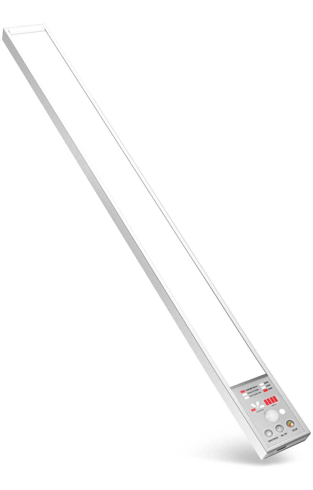 【在庫セール】3000/4500/6500K色温度調整 4段階輝度 120 コンパクト 3ｍ距離 USB-C充電式 クローゼット/廊下/玄関/階段/足元/キッチンライト BEXMON マグネット バーライト シルバー LED 銀色 人感セン