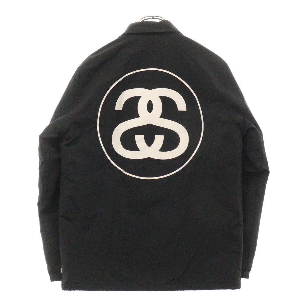 安い ステューシー コーチジャケット 中綿 Sリンク ブラック 黒 レア