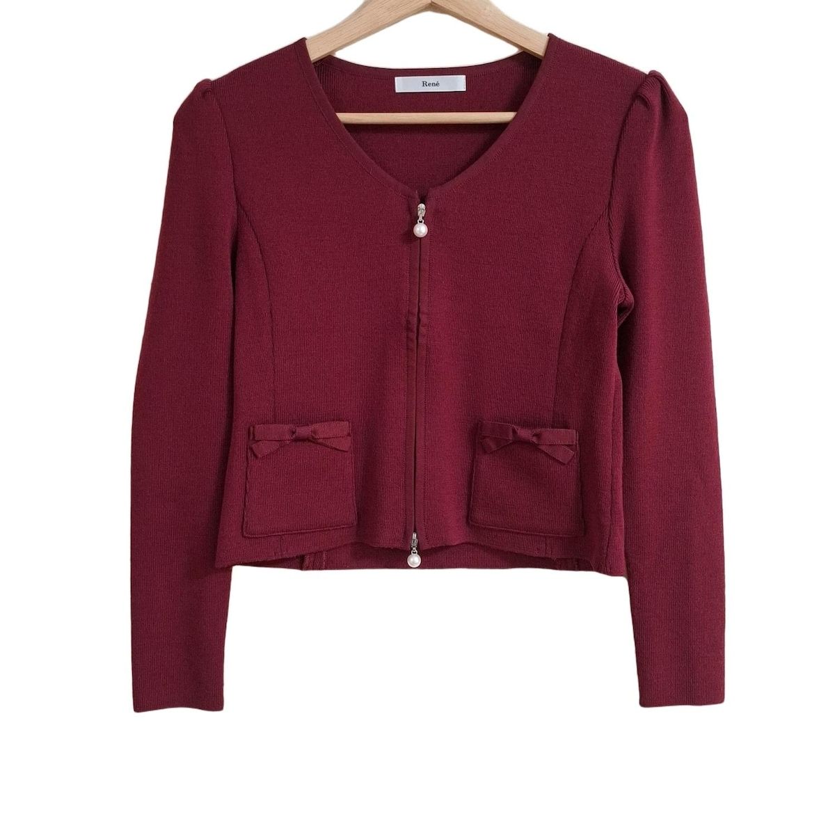 新品【René ルネ】定価38,000ピークス素材カーディガン36 新品【René ルネ】定価38,000ピークス素材カーディガン36 - メルカリ