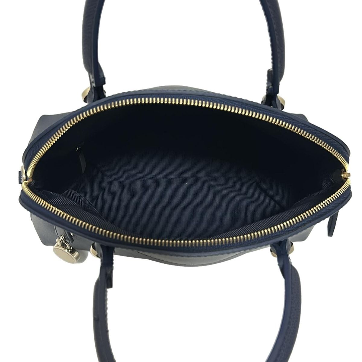 FURLA(フルラ) ハンドバッグ美品 パイパー ネイビー レザー