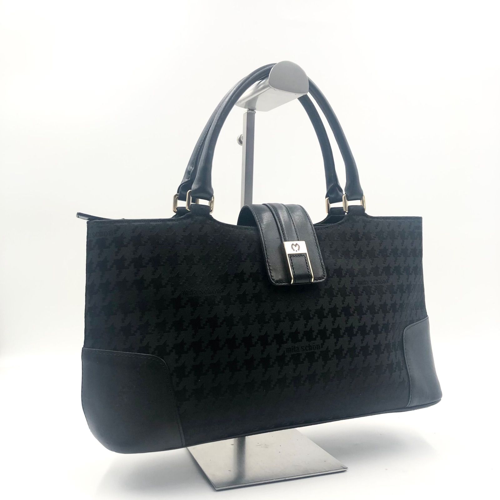 □極美品□mila schon ミラショーン ハンドバッグ トートバッグ 