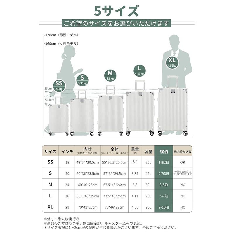✨海外旅行に❣️【Excitech】シルバー Sサイズ 40L 軽量ストッパー付