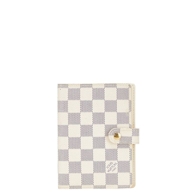 ルイ ヴィトン ダミエ アズール アジェンダPM R20706 ホワイト PVC レザー レディース LOUIS VUITTON 1-0210212
