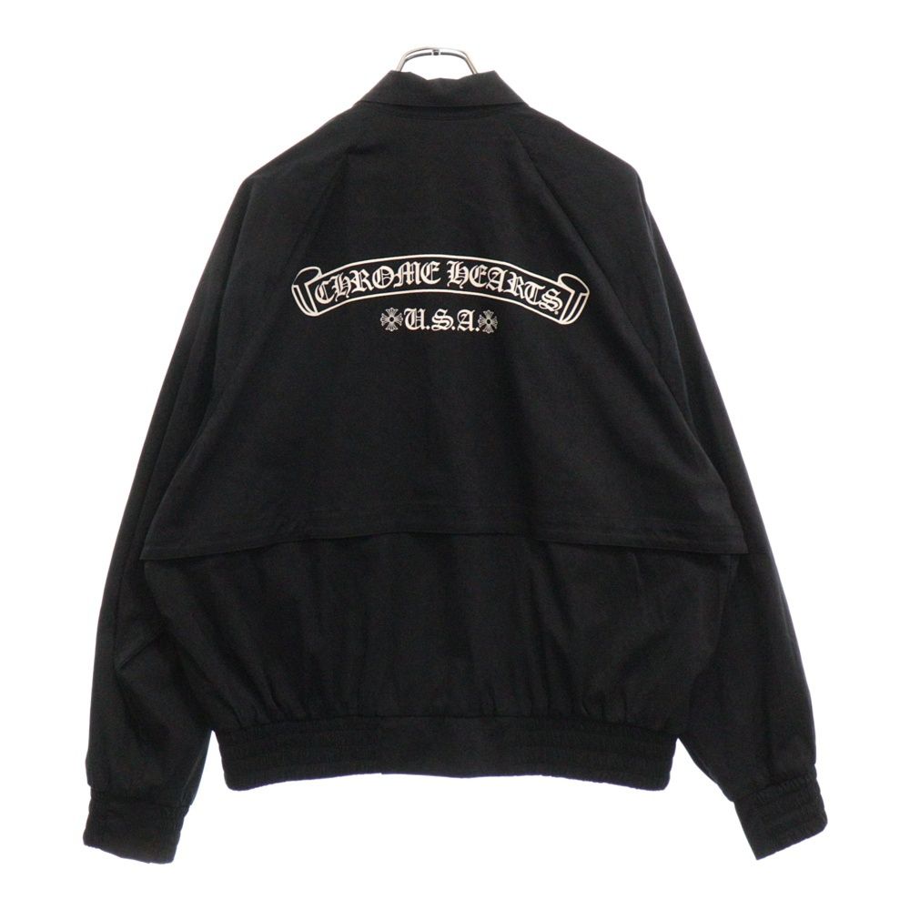 CHROME HEARTS (クロムハーツ) U MATCH POINT NYLN CHプラス ダガージップ クロスボタン ナイロントラックジャケット ブラック