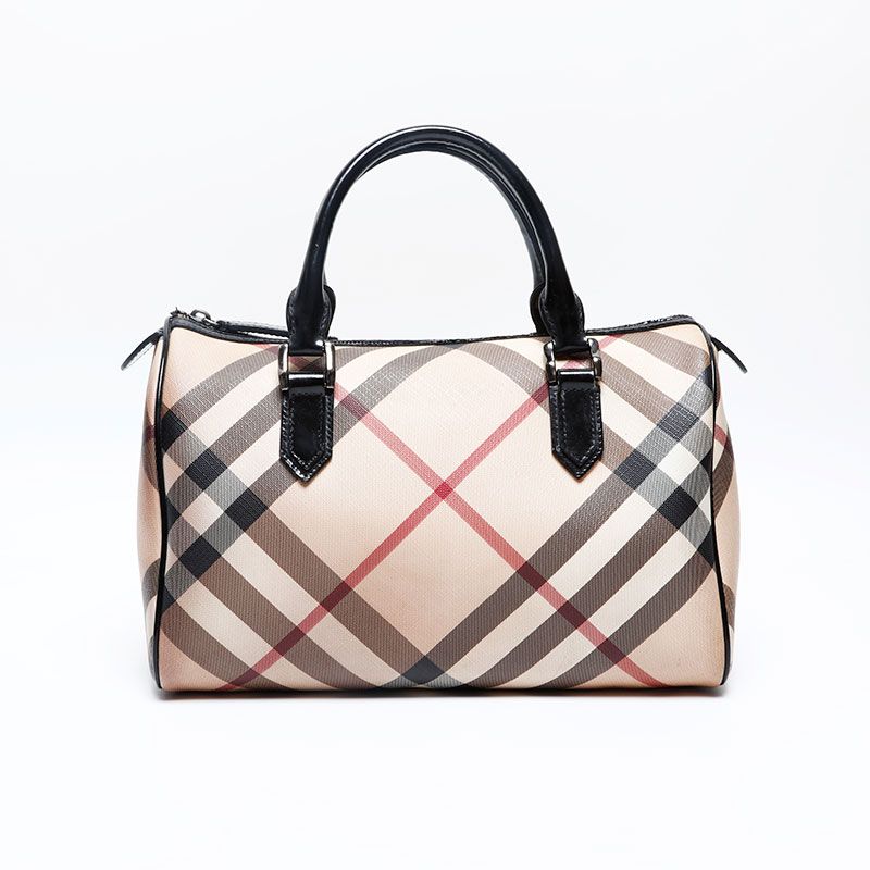 BURBERRY バーバリー ボストンバッグ PVC ノバチェック - メルカリ