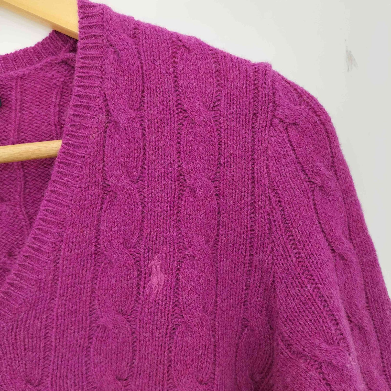 Polo Ralph Lauren Vネックセーター ケーブルニット ポニー刺繍 - メルカリ