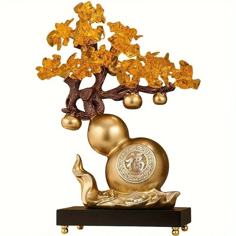 金のなる木 瓢箪 ひょうたん 招財樹 富 繁栄 樹脂素材 高級感 運 開運