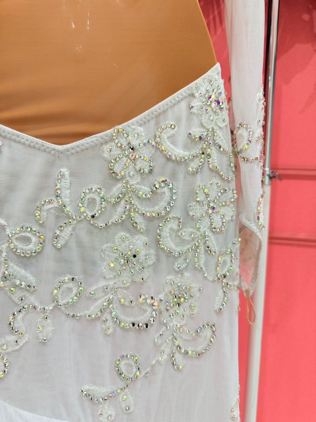 社交ダンス gentil ジャンティ ラテンドレス ホワイト サイズS LLC-HASEGAWATOSO_COM