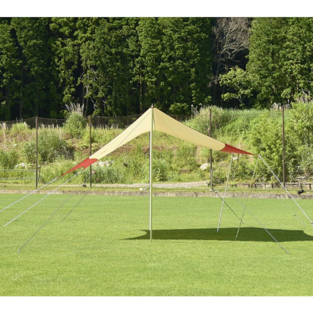 チャムス CHUMS ブービーヘキサタープ ベージュ レッド W475×D420cm CH62-1827-B044-00 ベージュ レッド 本体 W475×D420cm 収納袋 本体 W68×H16×D17cm