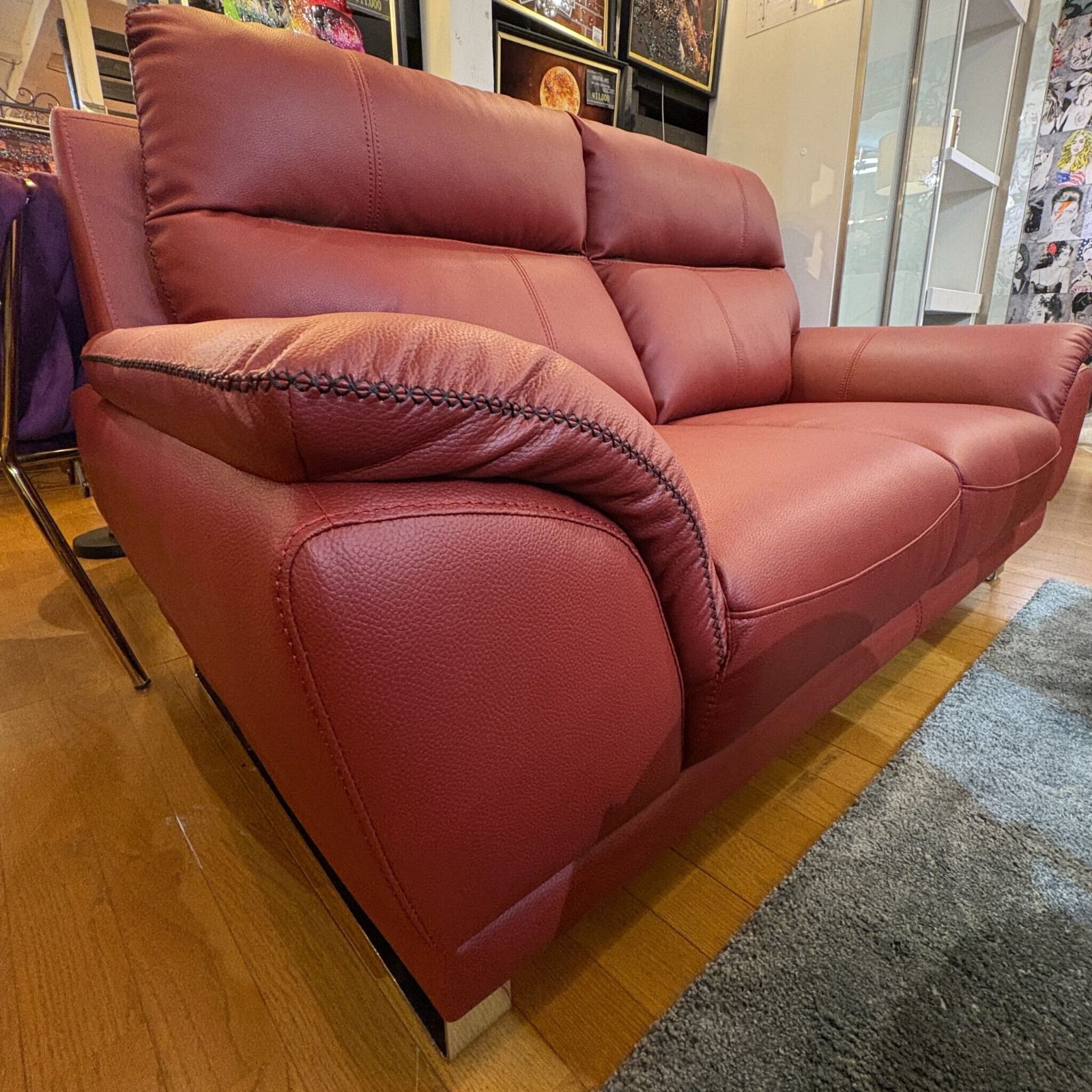 レッド×ブラック ハイグレードエアレザー