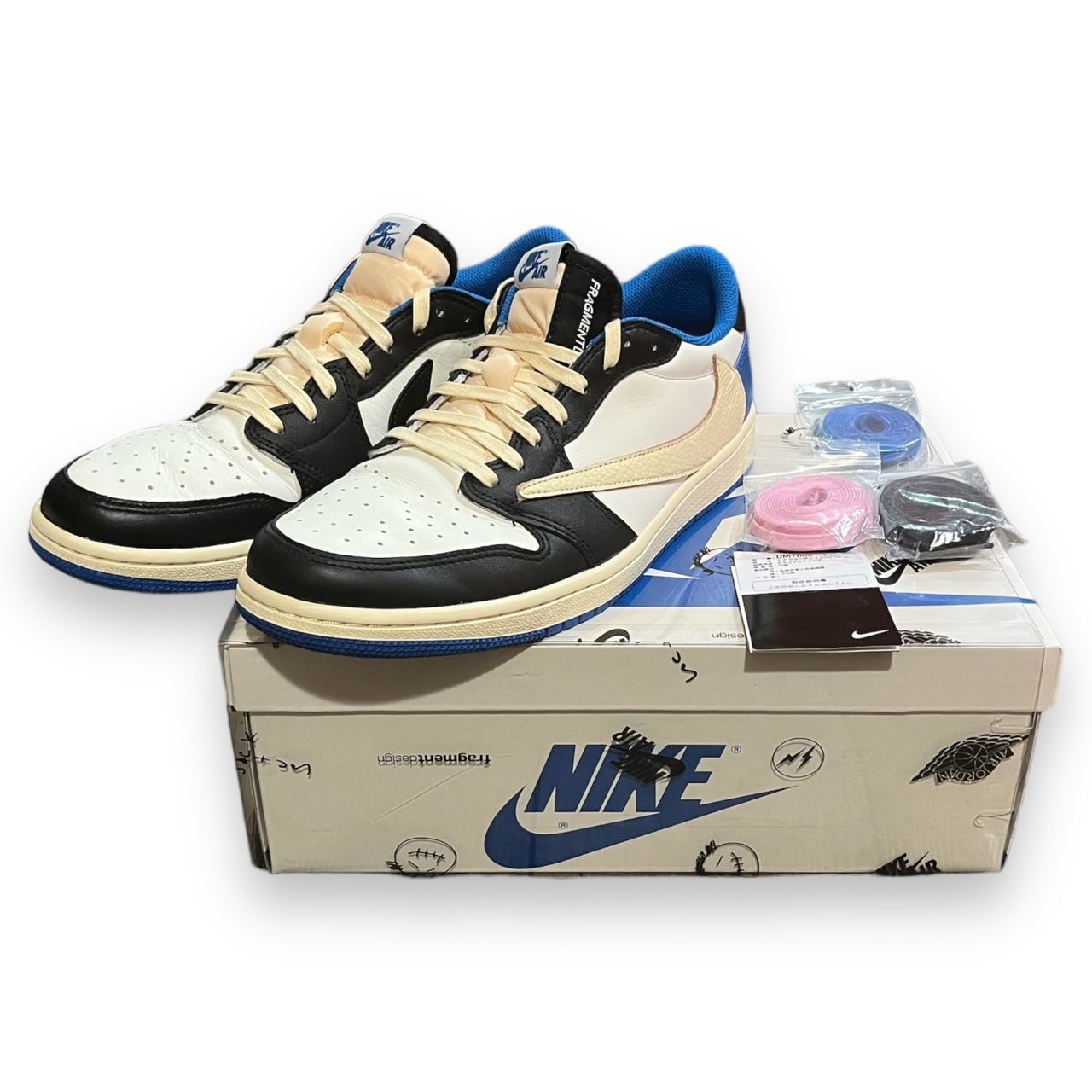 国内正規 美品 NIKE AIR JORDAN 1 LOW OG SP TRAVIS SCOTT FRAGMENT