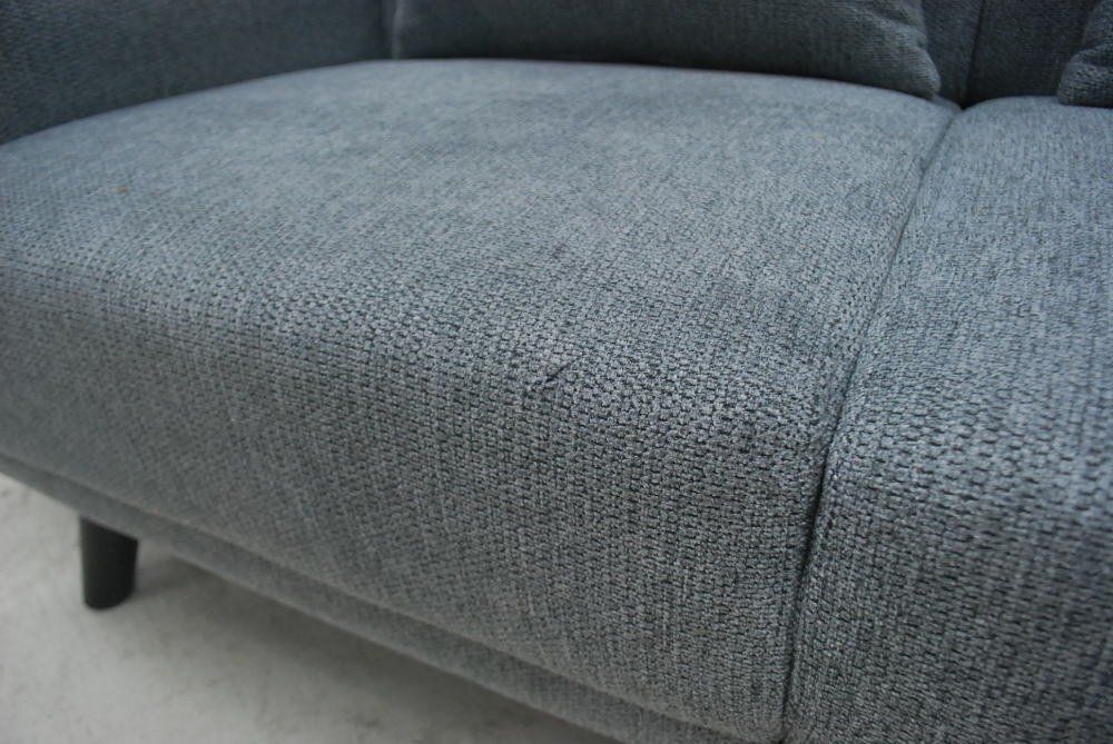 【最安値に挑戦】 アウトレット 現品限り 大 展示品 一部送料無料 ラグジュアリーモダン ２人掛け デザイン ハイバッグソファー 布張 ファブリック