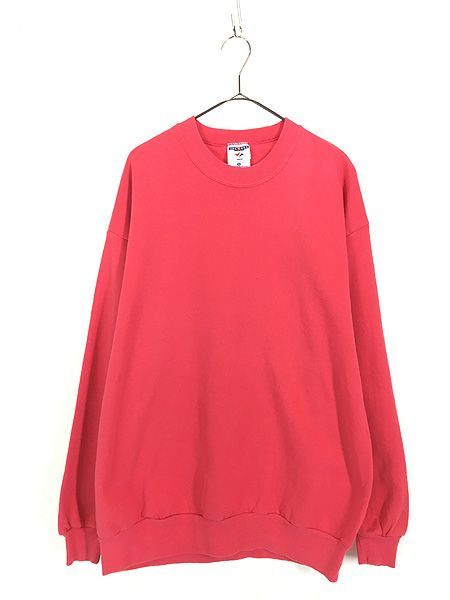 【レア】90s ラルフローレン スウェット サーモンピンク 古着 XL 90s RalphLauren ワンポイントスウェット サーモンピンク L