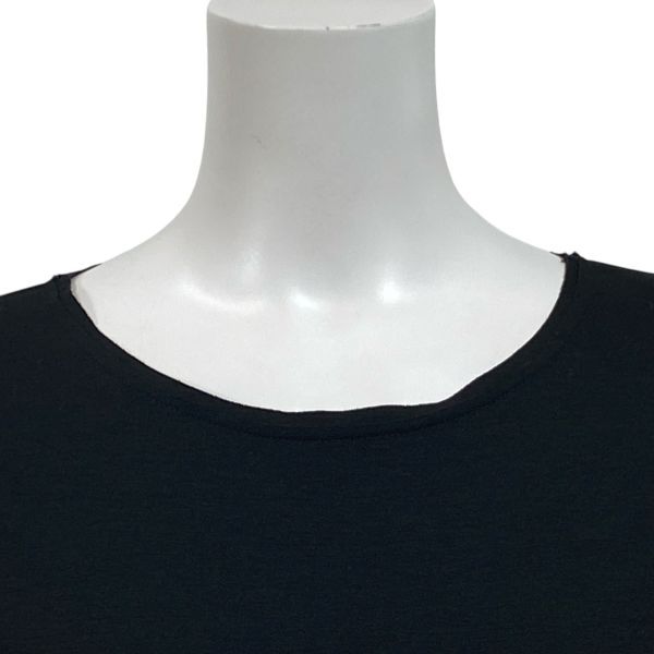 マックスアンドコー MAX-CO 膝丈ワンピース 七分袖 フ プリーツ 黒 ブラック S 7号 レディース S5V582