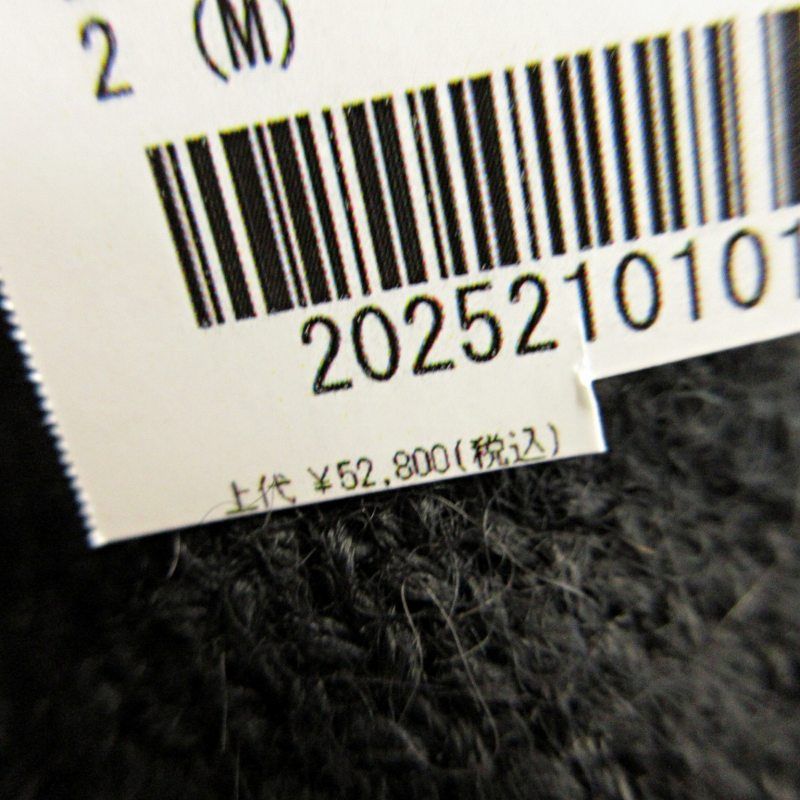 未使用品 ライト WRYHT 21AW タグ付 ニット セーター 2WAY オールドジョー取扱い 212WT-KN06 黒 ブラック 2 約M 0628 ■BL4 レディース ライト WRYHT 21AW タグ付 FISHERMAN BUTTONED SWEATER ニット